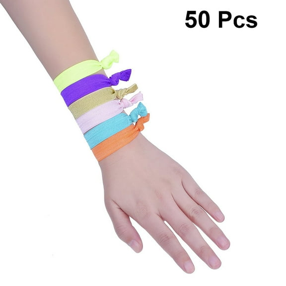 CTIRCHIU 50Pcs Assorted Color Hair Cuffs for Girls Hair Accessories Holds Hair in Place for Everyday Wear