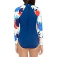 Avia Women's Flower Rashguard One Piece Swimsuit