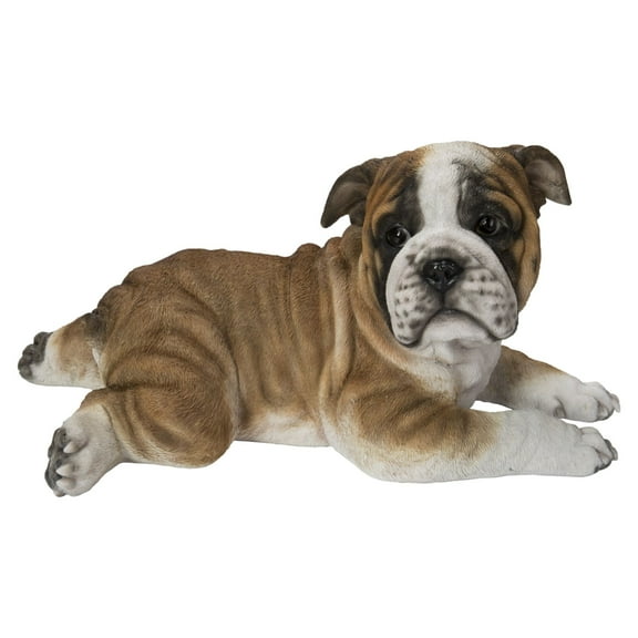 Hi-Line Gifts 19" Lying Bulldog Puppy Outdoor Garden Statue