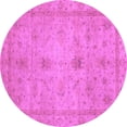 thumbnail image 1 of Ahgly Company Indoor Round Abstract Purple Modern Area Rugs, 7' Round, 1 of 4