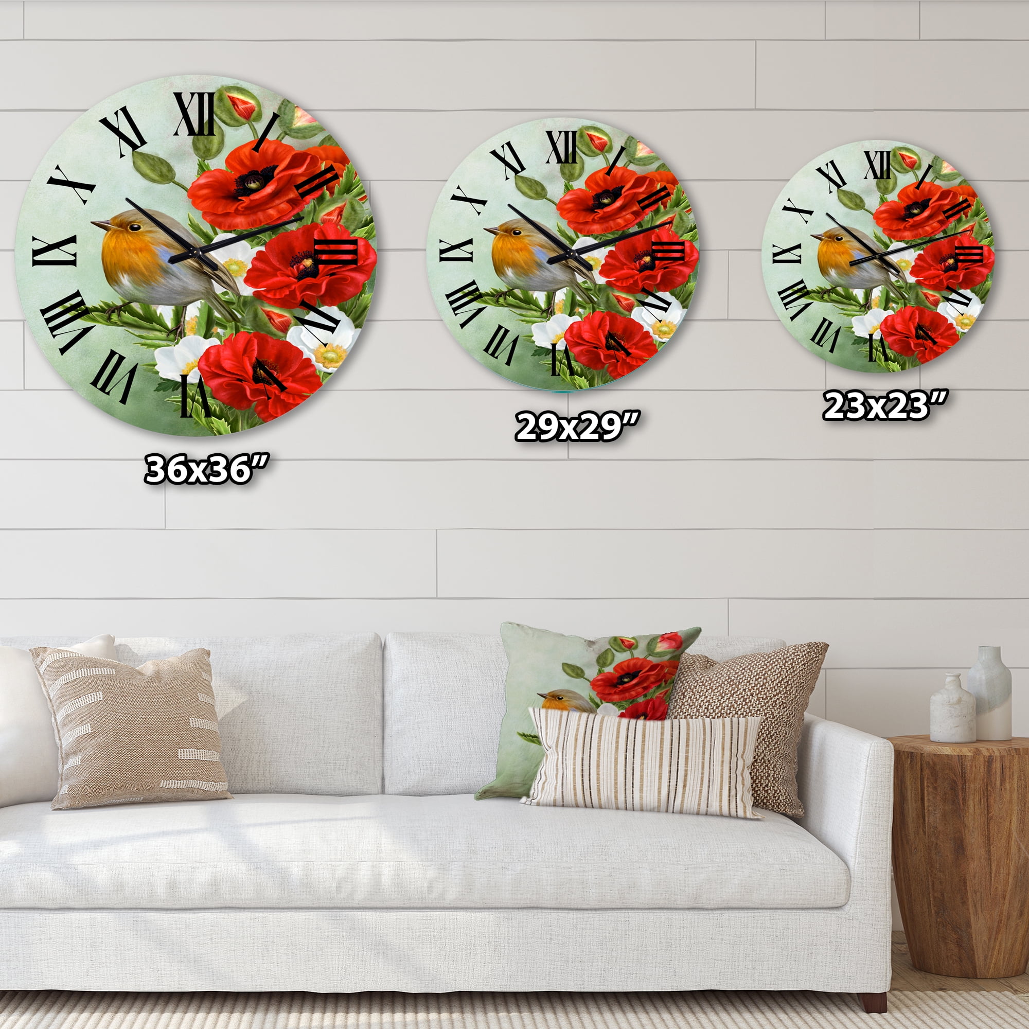 Designart 1 in Traditional Wall Clock