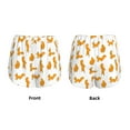 thumbnail image 3 of Susaid Cartoon Squirrel Print Women's High Waisted Running Shorts Quick Dry Athletic Gym Track Workout Shorts Zip Pocket-Medium, 3 of 7