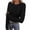 Black [Mix & Save More] [New Arrivals], variant on Thermal Long Sleeve Crewneck Shirt T-Shirt Top With Thumbholes for Women Loose Fit Warm Fleece Lined Fall Winter Fashion Base Layer | CSEONE,Black XL