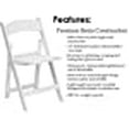 thumbnail image 4 of TentandTable Chaises Pliantes Empilables en Résine Blanches / Lot de 2 / Robustes / Capacité de 300 Livres / pour Banquets, Mariages et Événements, 4 of 10