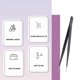 thumbnail image 5 of Nail Art Rhinestones Eyelashes Extension Straight & Curved Tweezers Tool Set-, 5 of 5