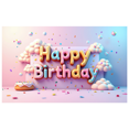 thumbnail image 2 of Cute Donut Themed Happy Birthday Backdrop Banner Party Decorations for Birthday Party Photography Props Celebrations, 2 of 3