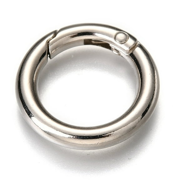 10pcs Zinc Alloy Spring Gate Rings O Rings Platinum 25x4mm Inner Diameter: 16.5mm