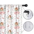 thumbnail image 4 of Blackout Kids Curtains,White Watercolor Fairy Princess Pattern Childrens Insulated Curtains Set Of 2,Bedroom Essentials,Toddler Room Decor 52"x84", 4 of 5