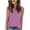 Purple, variant on Ltctricy Women's Tank Tops Dressy Casual V Neck Quarter Button Solid Color Soft Sleeveless Shirts Tunic Cami Blouses
