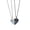 Black & Silver, variant on SmartBy 1 Set Matching Angel Couple Necklaces Magnetic Heart Angel Pendant Necklaces Romantic Love Heart Necklaces for Couples Anniversary Valentine's Day Gift