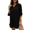 thumbnail image 1 of Traje de baño para mujer, traje de baño de gasa informal suelto, traje de baño para playa, camisa de vestir larga, 1 of 5