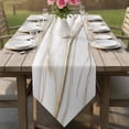 thumbnail image 5 of Marble Texture Table Runner 36 Inches Long Vintage Classic White Gold Crack Art Table Runners for Dining Room Tabletop Dresser Scarf Home Party Banquet Wedding Holiday Decoration, 5 of 9