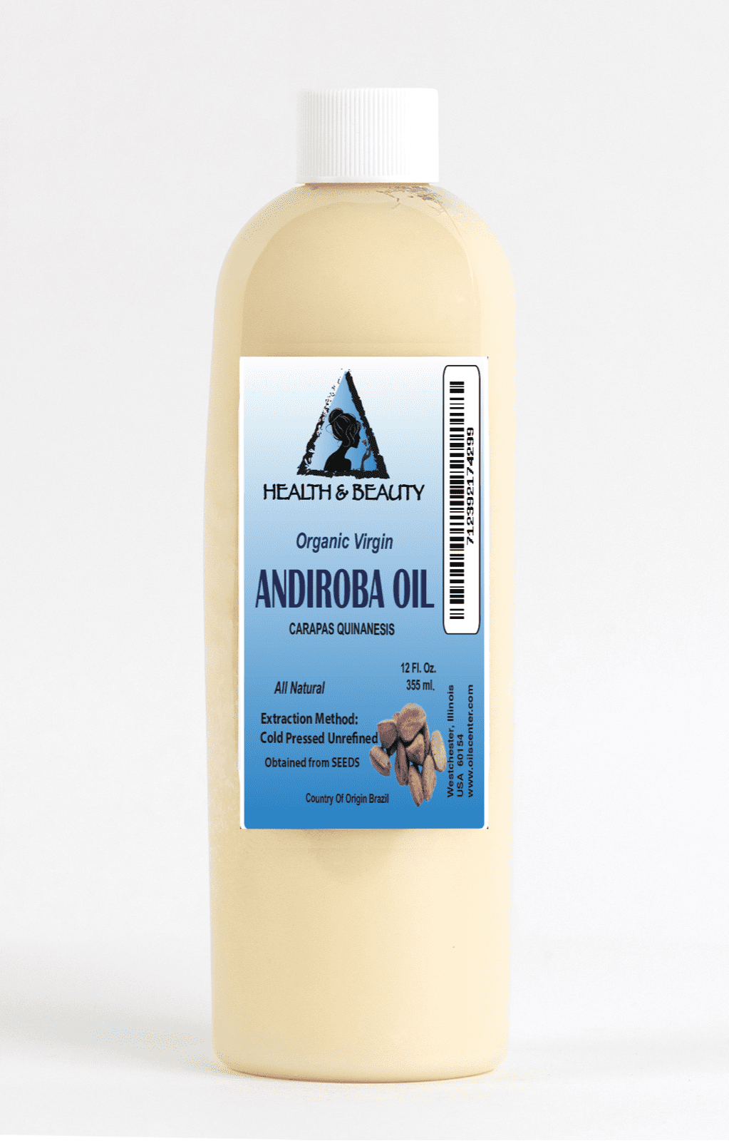 Andiroba Seed Oil Unrefined Virgin Organic Cold Pressed Raw Pure 24 oz
