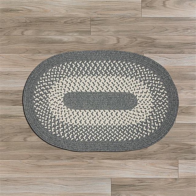 Colonial Mills Rug JK40R024X120 2 x 10 ft. Jackson Braided Rug Gray