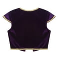 thumbnail image 4 of DPOIS Kids Boys Arabian Prince Costume Sleeveless Waistcoat Vest Top Purple 8, 4 of 6