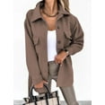 thumbnail image 3 of Womens Corduroy Shirt Long Sleeve Button Down Shirts Casual Jacket Tops Shacket, 3 of 6