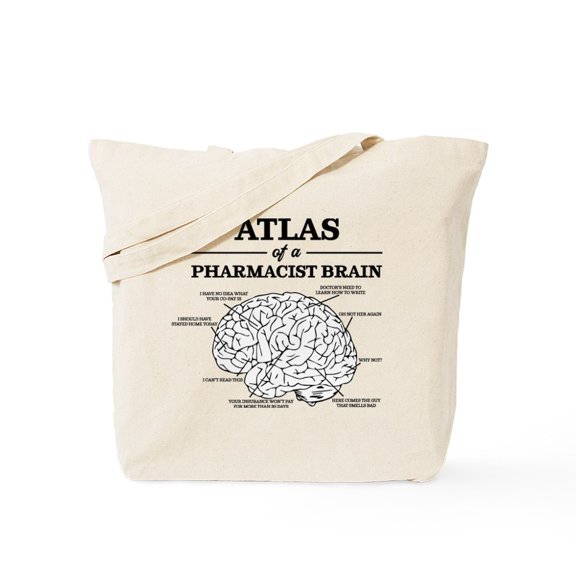 CafePress - Atlas Of A Pharmacist Brain Tote Bag - Unisex Canvas Tote Bag, Beige, 1-Piece