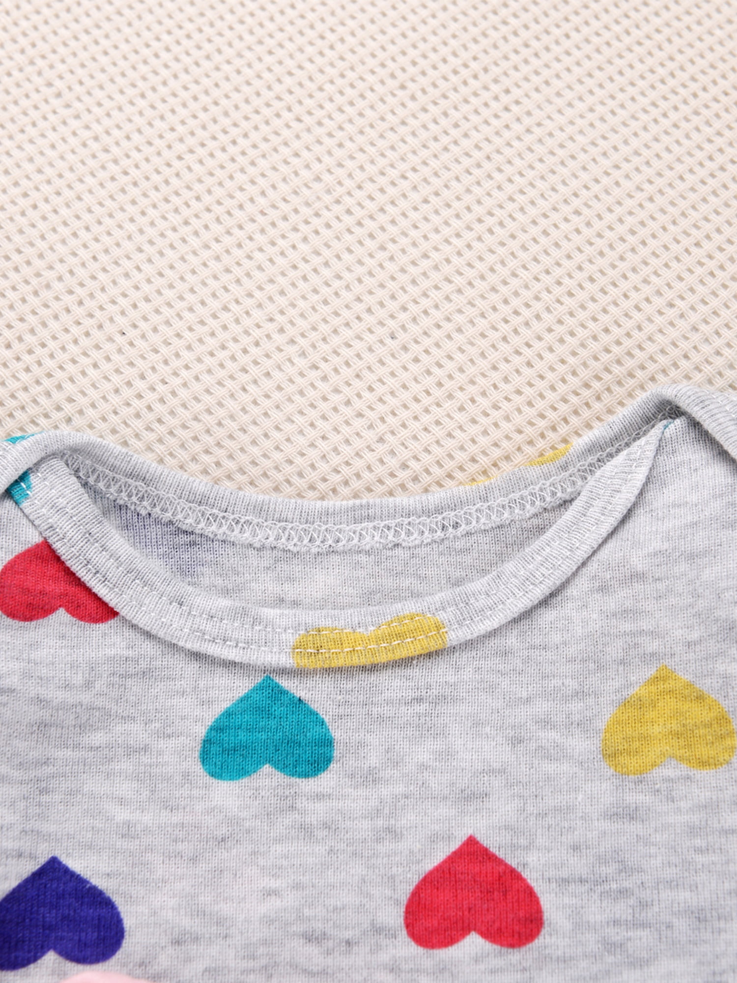 HWJAD Baby Girls' 3-Pack Long Sleeve Bodysuits One-piece 100% Organic Cotton for 0-24 Months Baby Girl