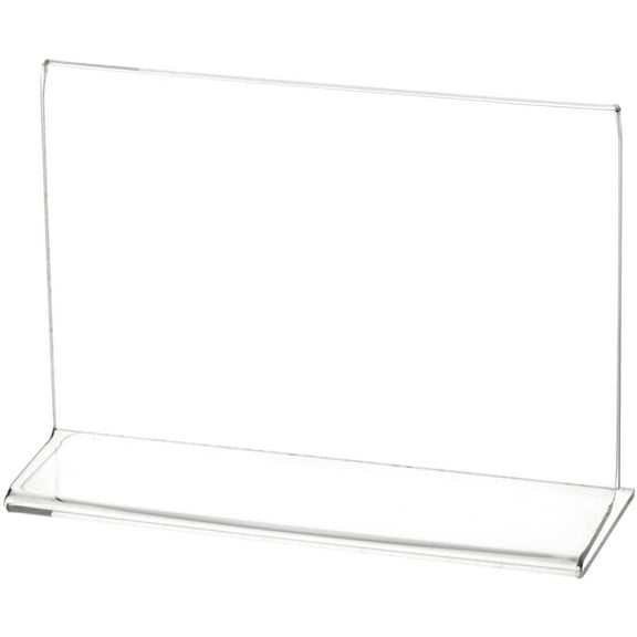 Plymor Clear Acrylic Sign Display / Literature Holder (Side-Load), 6" W x 4" H