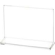 Plymor Clear Acrylic Sign Display / Literature Holder (Side-Load), 6" W x 4" H (2 Pack)