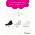 thumbnail image 2 of MeMoi Girls Pelerine Cotton Blend Anklet Socks - Girls - Female, 4, Black, 2 of 9