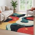 thumbnail image 6 of Addison Rugs Mayfield Premium Machine Washable Transitional Swirls Red Rectangle Rug, 9' x 12', 6 of 6