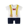 thumbnail image 2 of Alkepwun Baby Boys Gentleman Clothes,Newborn Romper Bodysuit Infant One-Piece Short Sleeve Jumpsuit Baby Wedding Suit 0-24M, 2 of 4