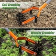 thumbnail image 4 of Walensee 2-in-1 Rotary Cultivator Hand Tiller, Adjustable Garden Weeder Soil Crumbler with Stainless Steel Pole for Grass Reseeding & Soil Mixing, 4 of 6