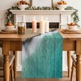 thumbnail image 2 of Beige Blue Summer Beach Table Runner, Coastal Nautical Starfish Ocean Washable Cotton Linen Table Runners 48 Inches Long, Dresser Scarf Runner for Nightstand/Coffee/End Tables 13''x48'', 2 of 8