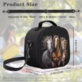 thumbnail image 5 of Jeiento Western Horse Lunch Box for Women Men Kids Lunch Bag Lightweight Bento Cooler Bag Insulated Lunchbox Container Picnic Bags Crossbody Purse Keep Food Cold and Warm Red Black, 5 of 6