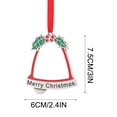 thumbnail image 3 of Christmas Tree Pendant Blank, DIY Metal Heat Transfer Ornament with Red Ribbon, Customizable Holiday Hanging Decoration for Tree, Wreath, and Gift Wrapping, 3 of 9