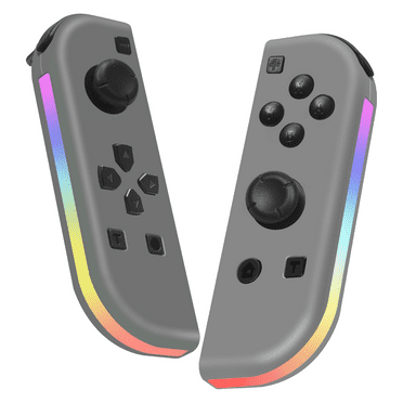 Wireless Game Controller for Nintendo, Switch Remote Joypad (L/R) with RGB Light/Turbo Function/Wake-UP, Switch Controller Compatible with Nintendo Switch/OLED/Lite