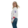 thumbnail image 7 of Care Bears Women's All Over Hearts Crewneck Pullover Sweaters, Sizes S-XL, 7 of 7