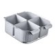 thumbnail image 1 of Cesta de drenaje dividida, plato de drenaje para olla caliente, cesta de drenaje para lavado de verduras portátil, colador de alimentos para Picnic de Gris, 1 of 8