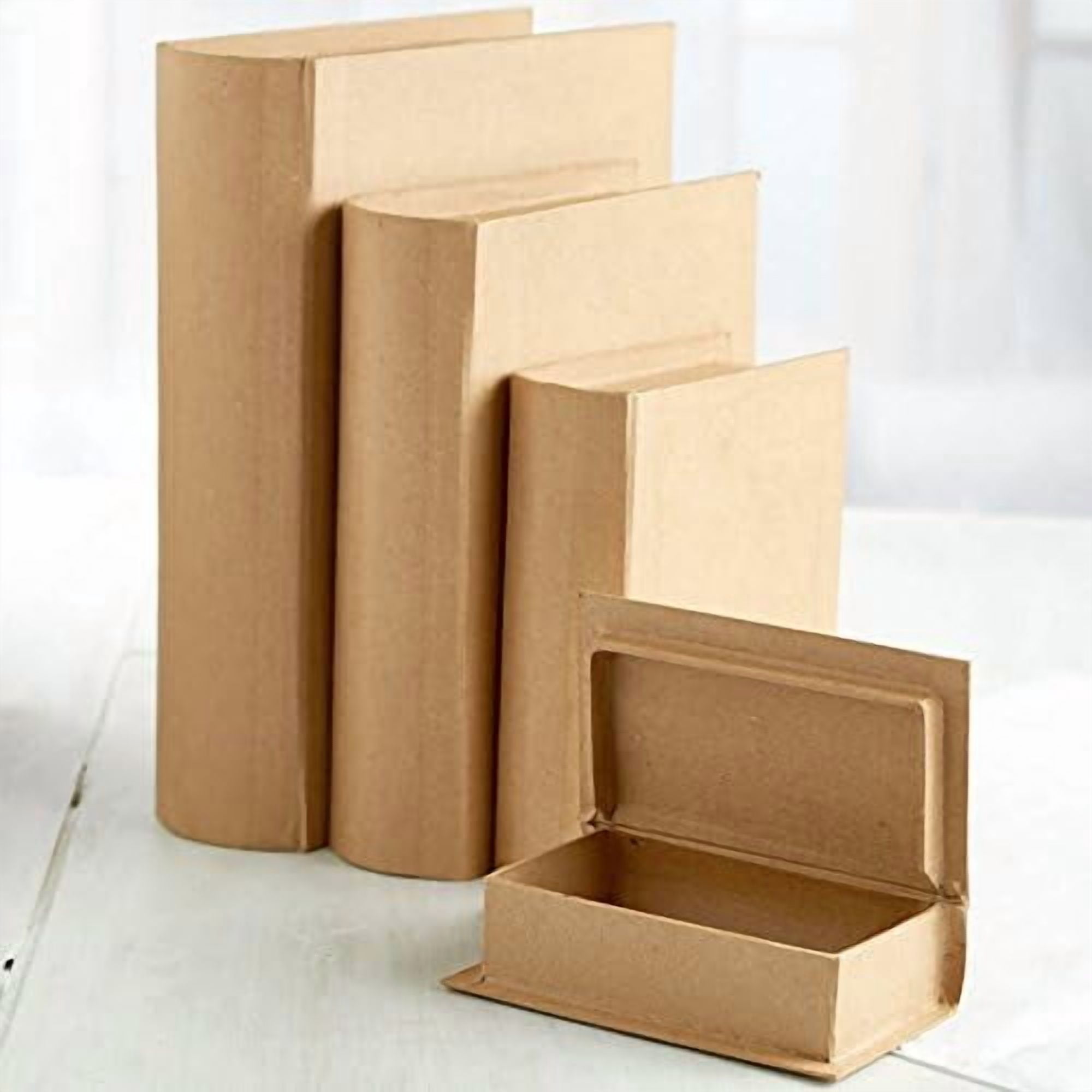 Factory Direct Craft Paper Mache Book Box Set, Set of 4, Nested