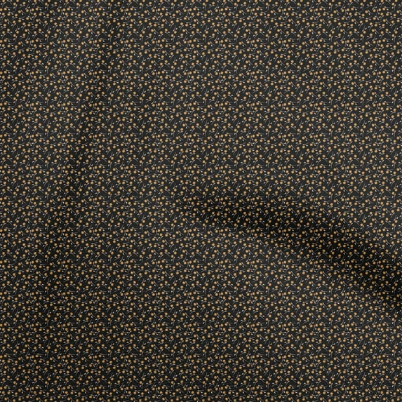 oneOone Cotton Cambric Black Fabric Floral Ditsy Sewing Fabric By The Yard Printed Diy Clothing Sewing Supplies 56 Inch Wide