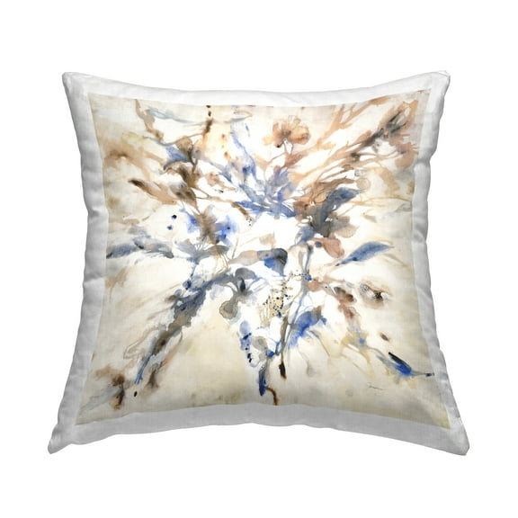 Stupell Industries Subtle Botanical Abstraction Square Decorative Printed Throw Pillow, 18 x 18