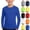 Blue, variant on Fancifize Boys Casual Sun Protection Shirts Summer Crewneck Long Sleeve Pullover Tshirts Kids Dry Fit Tops