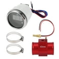 thumbnail image 1 of Kit de medidor de temperatura de agua digital universal Unique Bargains de 1.57" con adaptador de sensor de radiador de tubo de junta roja 100-300F - DC 12V con pantalla LED automotriz, 1 of 7