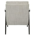 thumbnail image 6 of Uttermost Sebastian Contemporary Fabric & Wood Accent Chair in Ivory/Walnut, 6 of 8