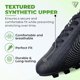 thumbnail image 3 of Vizari Botas de Fútbol USA Stealth para Terreno Firme para Niños: Calzado Deportivo Duradero y Ligero para Niños y Niñas, Blanco/negro, Talla 13.5., 3 of 6