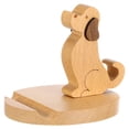 thumbnail image 1 of Soporte creativo de madera para teléfono móvil con diseño de perro de dibujos animados (1 unidad). Ideal para el hogar, la oficina o el automóvil., 1 of 8
