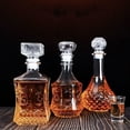 thumbnail image 5 of Botella de vino de cristal cuadrada, creativa, transparente, de lujo, sin plomo, decantador de whisky, recipiente para alcohol, vertedor de vino, jarra para bar, 5 of 5