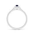 thumbnail image 2 of ANGARA Natural Prong-Set Oval Blue Sapphire Halo Ring in 14K White Gold for Women (Size-5x3mm) | September Birthstone, Birthday, Anniversary, Jewelry Gift for Women | Natural Blue Sapphire Ring, 2 of 8