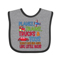 Inktastic Planes Trains Trucks and Toys Nothing Quite Like Little Boys Boys Baby Bib