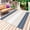 Haze blue beige, variant on Turquoise Beige Stripe Outdoor Rug 3x5 Ft - Reversible Patio Rug Outdoor Camping Rugs, Modern Art Horizontal Striped Washable Indoor Outdoor Area Rugs, Non-Slip Outdoor Carpet Runner for Deck/Porch