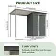 thumbnail image 2 of Aukfa 5x3 FT Outdoor Storage Shed & Gazebo Combo, 2-in-1 Galvanized Steel Metal Tool Shed with Open Pergola for Backyard, Patio & Garden, 2 of 8