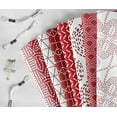 thumbnail image 6 of Soimoi 8 Pc Fat Quarter Bundle,Japanese SashikoPrint 18"x 22"DIY Patchwork-100% CottonPre-Cut Quilting Fabric Maroon & White, 6 of 8