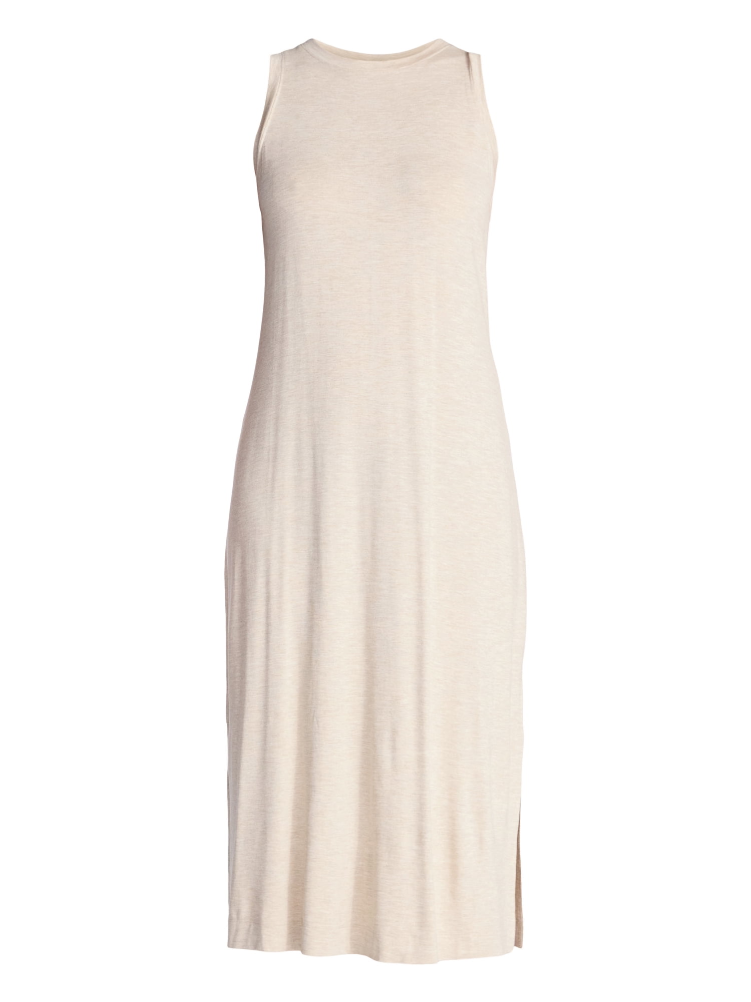 Time and Tru Women's Sleeveless Midi Column Dress, Sizes XS-XXXL