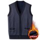 thumbnail image 2 of Chaqueta de Punto de Cuello en V de los Hombres, Abrigo Cálido con Ligero Estiramiento para el Otoño Y el Uso Casual Diario, Blusa en Capas de Moda, 2 of 5